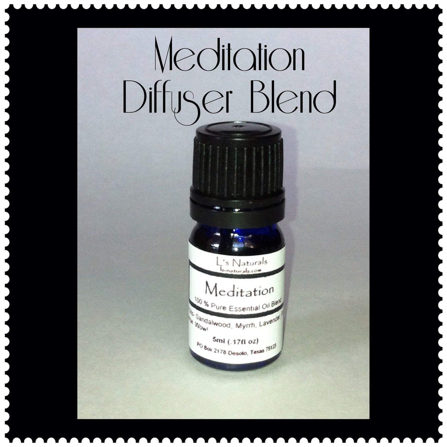 Meditation Diffuser Aromatherapy Blend (5ml,10ml) - L's Naturals | Bath & Body Boutique