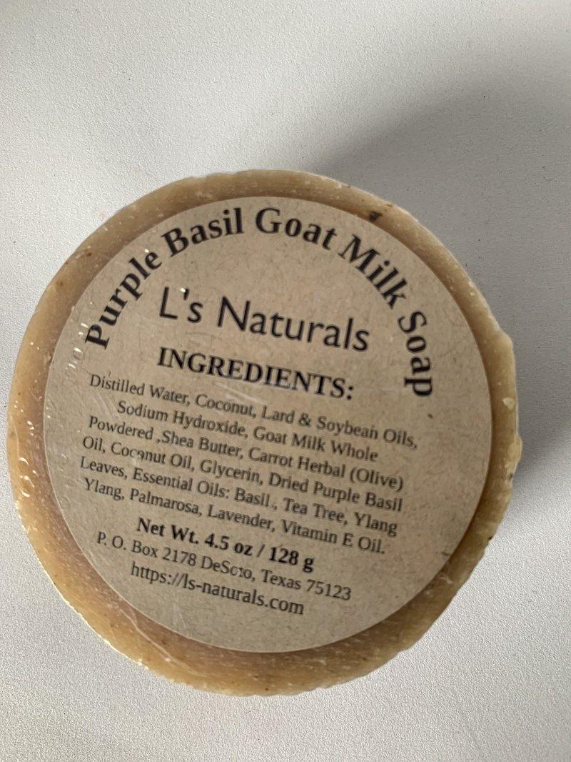 Purple Basil Handmade Goat Milk Soap - L's Naturals | Bath & Body Boutique
