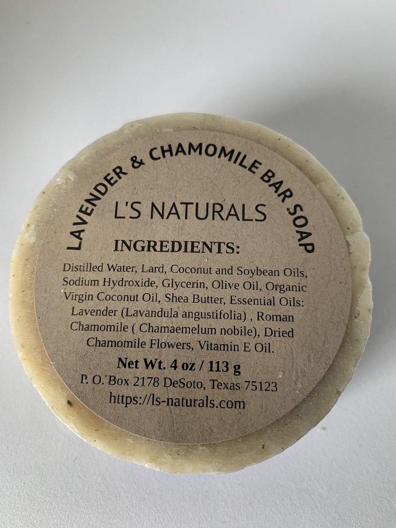 Lavender and Chamomile Handmade Bar Soap - L's Naturals | Bath & Body Boutique