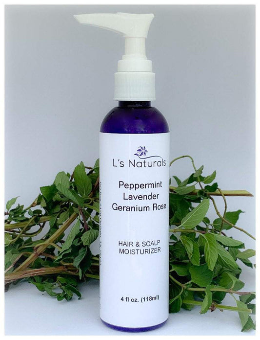 Peppermint Lavender Geranium Hair and Scalp Moisturizer - L's Naturals | Bath & Body Boutique