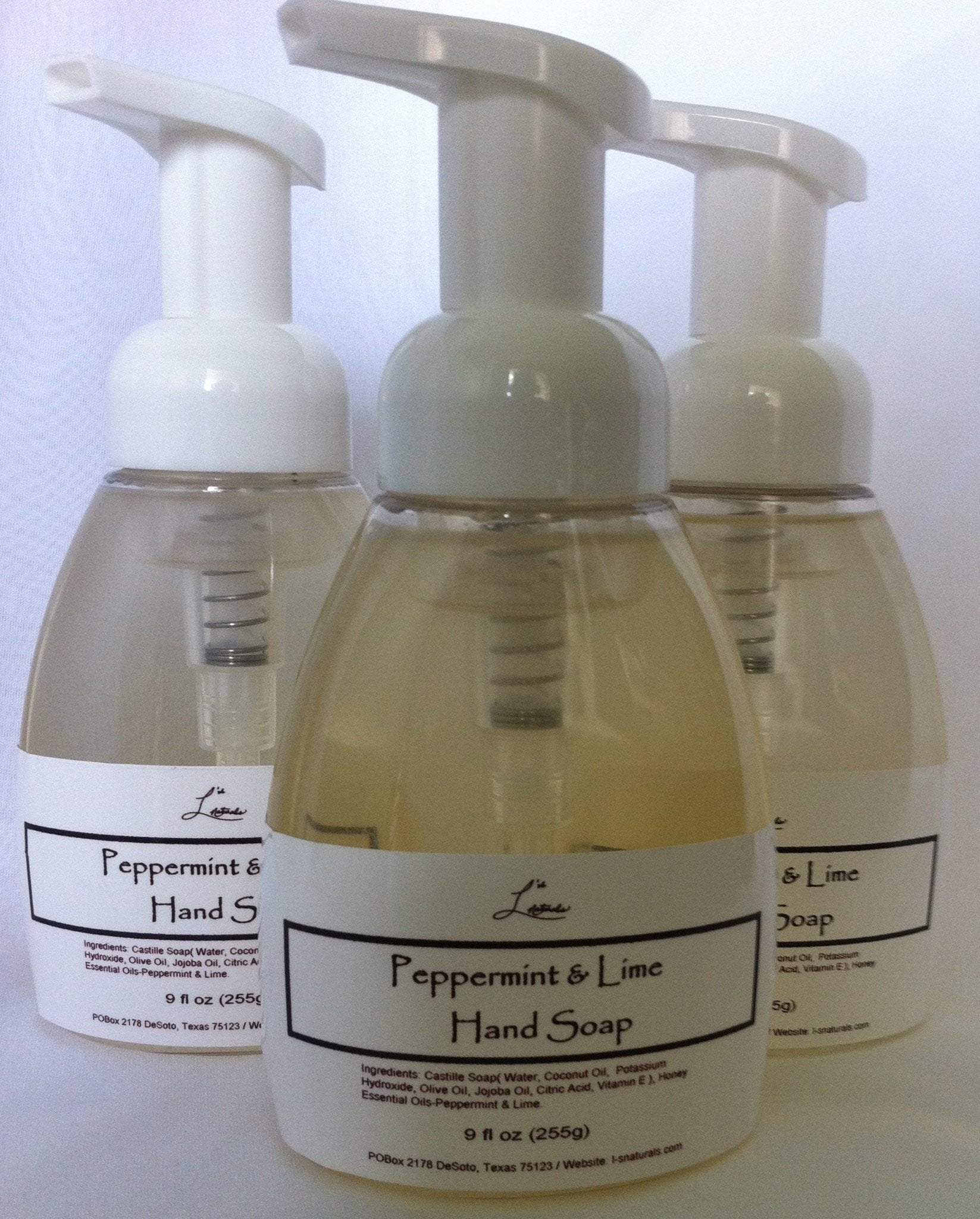 Peppermint & Lime Hand Soap (9oz.) - L's Naturals | Bath & Body Boutique